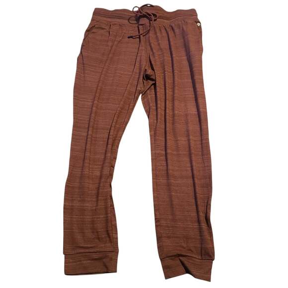 Apana Brick Red Active Athletic Yoga Jogger Pants Large - Picture 2 of 5